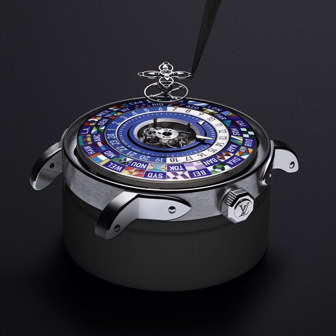 Montre Louis Vuitton Escale Worldtime Tourbillon Volant, automatique, 40 mm, platine Montres Toutes les montres } | LOUIS VUITTON
