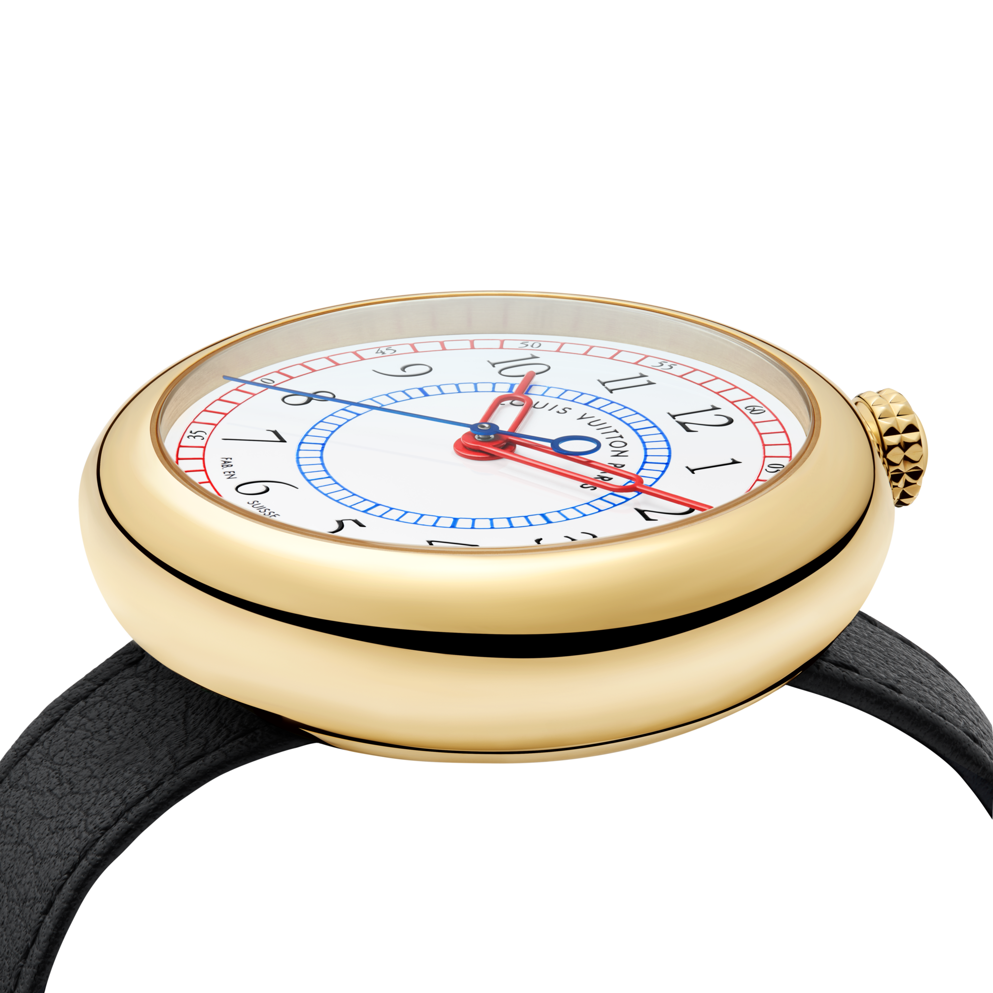 Montre Louis Vuitton Monterey, automatique, 39 mm, or jaune  Montres Toutes les montres } | LOUIS VUITTON (Zoom produit)