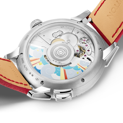 Montre Tambour Taiko Arty Automata, Automatique, 42 mm, or blanc Montres Toutes les montres } | LOUIS VUITTON (Zoom produit)