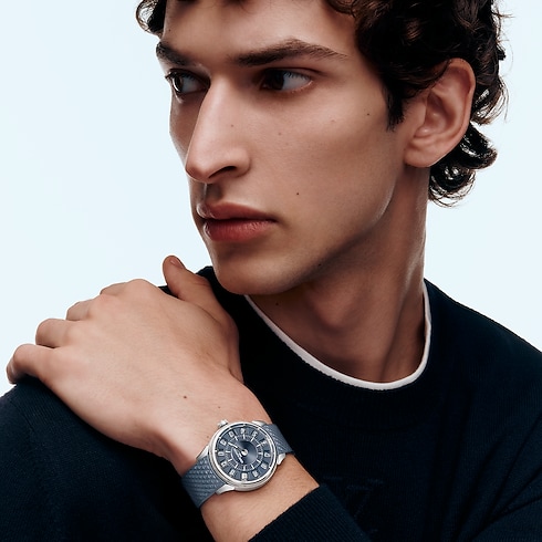 Montre Tambour Spin Time, automatique, 39,5 mm, or blanc vue intérieure
