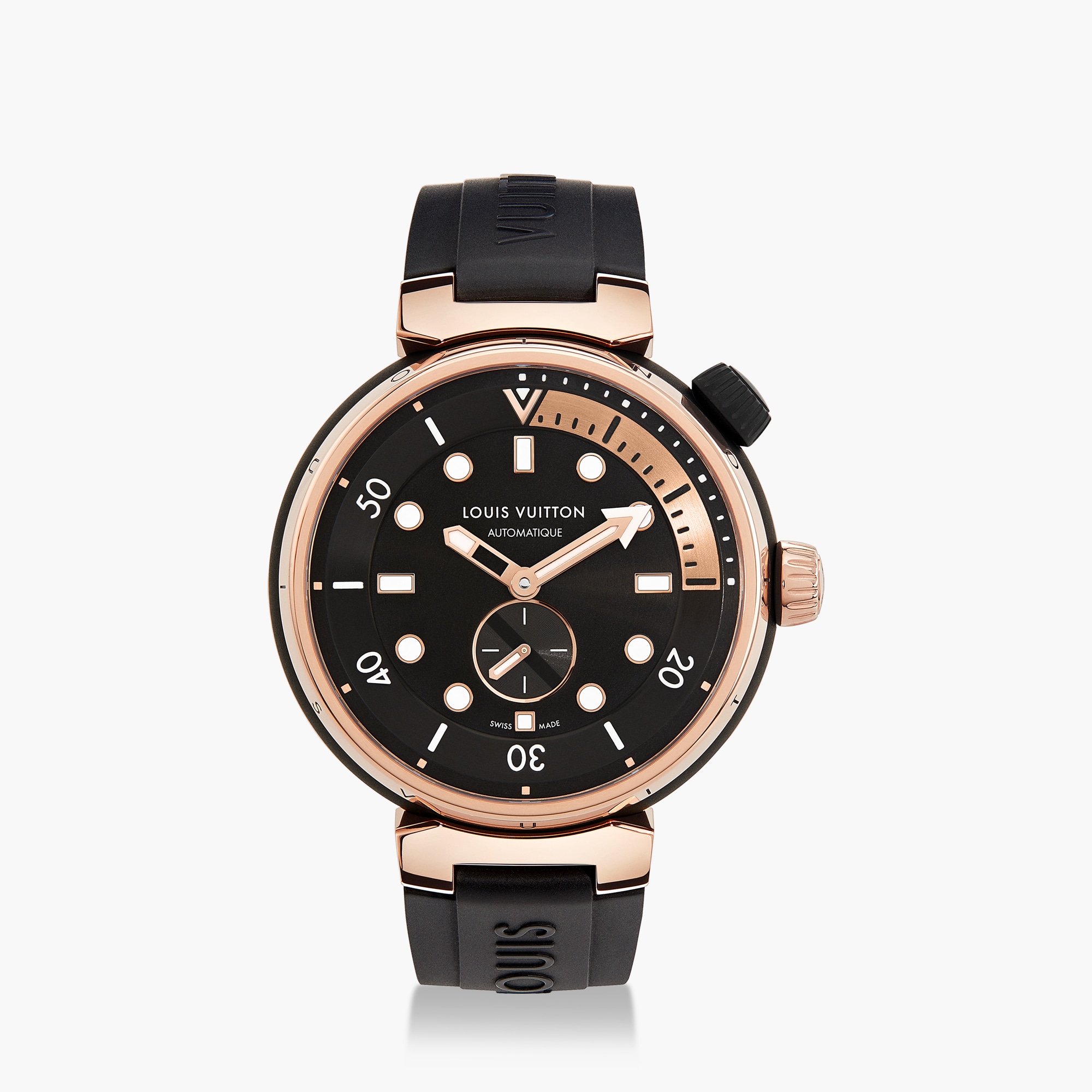 Montre Tambour Street Diver, automatique, 44 mm, acier et or rose