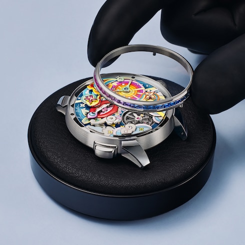 Montre Tambour Taiko Arty Automata, Automatique, 42 mm, or blanc Montres Toutes les montres } | LOUIS VUITTON