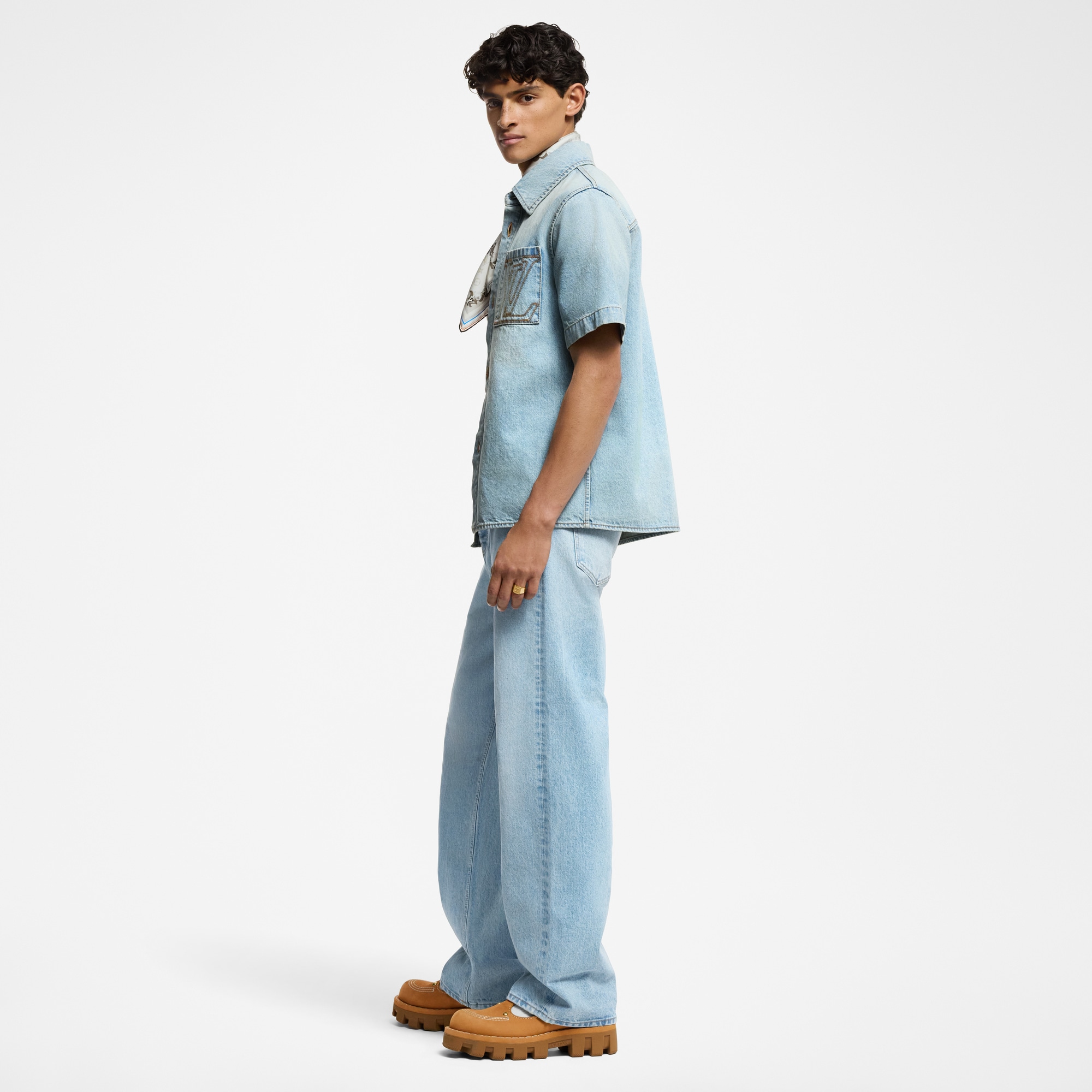 Pantalon ample en denim  Homme Prêt-à-porter Pièces en denim | LOUIS VUITTON (Zoom produit)