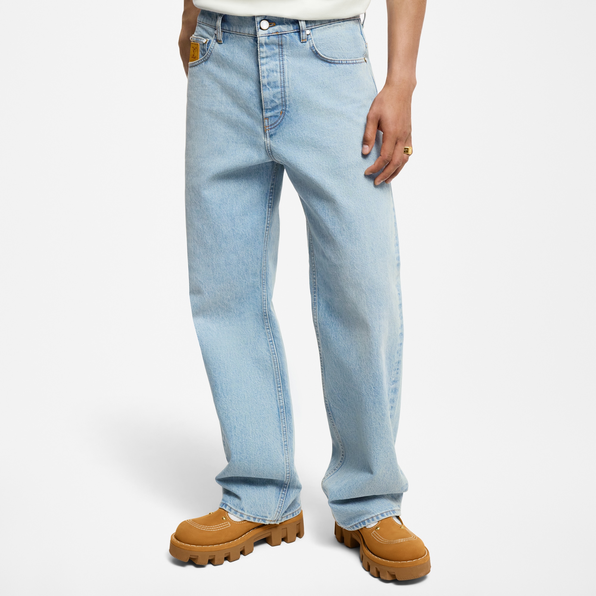 Pantalon ample en denim  Homme Prêt-à-porter Pièces en denim | LOUIS VUITTON (Zoom produit)