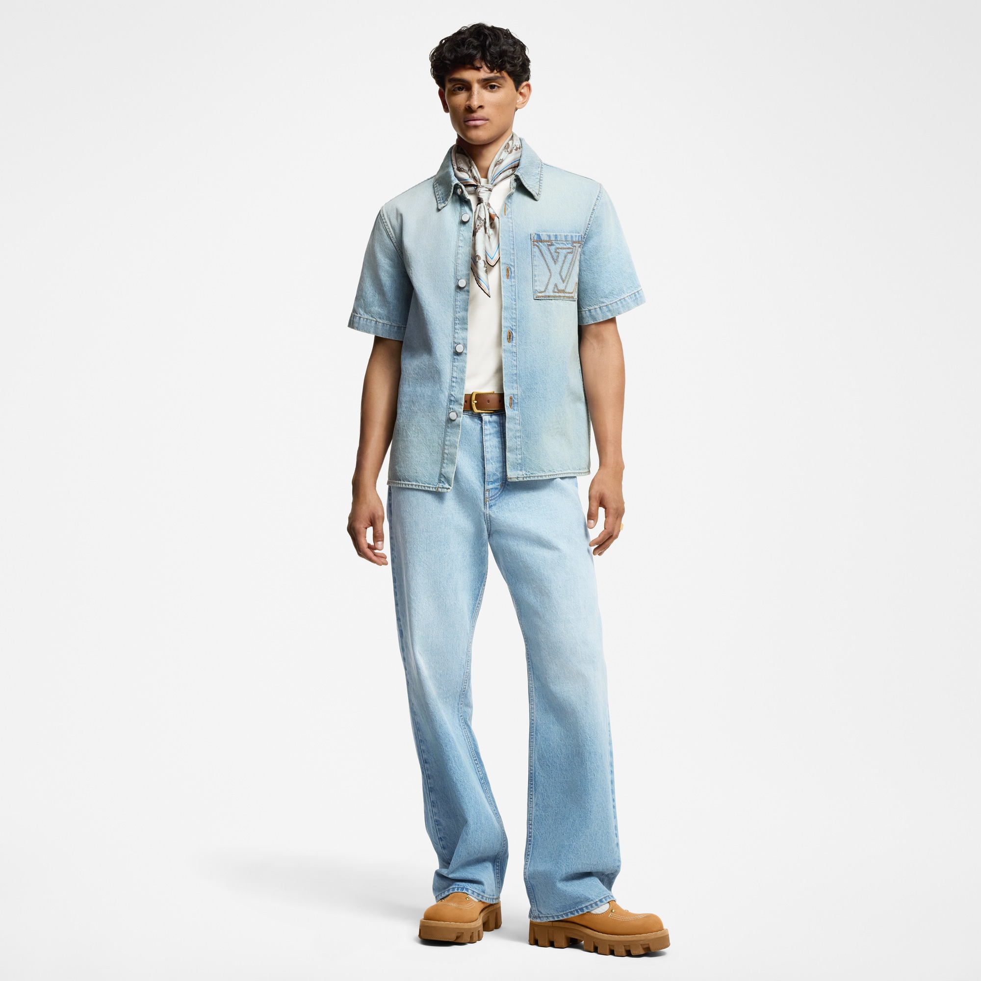 Pantalon ample en denim  Homme Prêt-à-porter Pièces en denim | LOUIS VUITTON (Zoom produit)