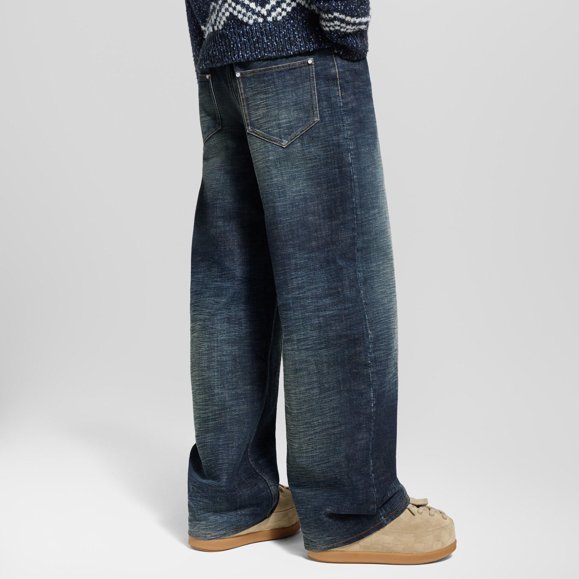 Pantalon ample en denim  Homme Prêt-à-porter Pièces en denim | LOUIS VUITTON (Zoom produit)