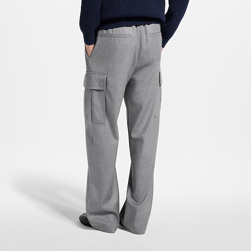 Pantalon cargo habillé à cordon en soie et cachemire Homme Prêt-à-porter Tout le prêt-à-porter | LOUIS VUITTON (Zoom produit)