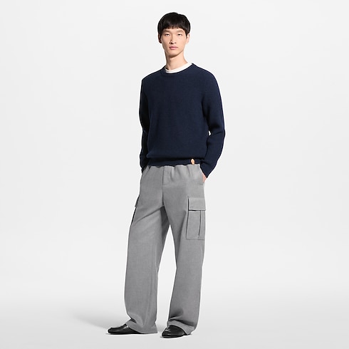 Pantalon cargo habillé à cordon en soie et cachemire Homme Prêt-à-porter Tout le prêt-à-porter | LOUIS VUITTON (Zoom produit)