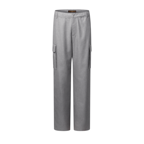 Pantalon cargo habillé à cordon en soie et cachemire Homme Prêt-à-porter Tout le prêt-à-porter | LOUIS VUITTON (Zoom produit)