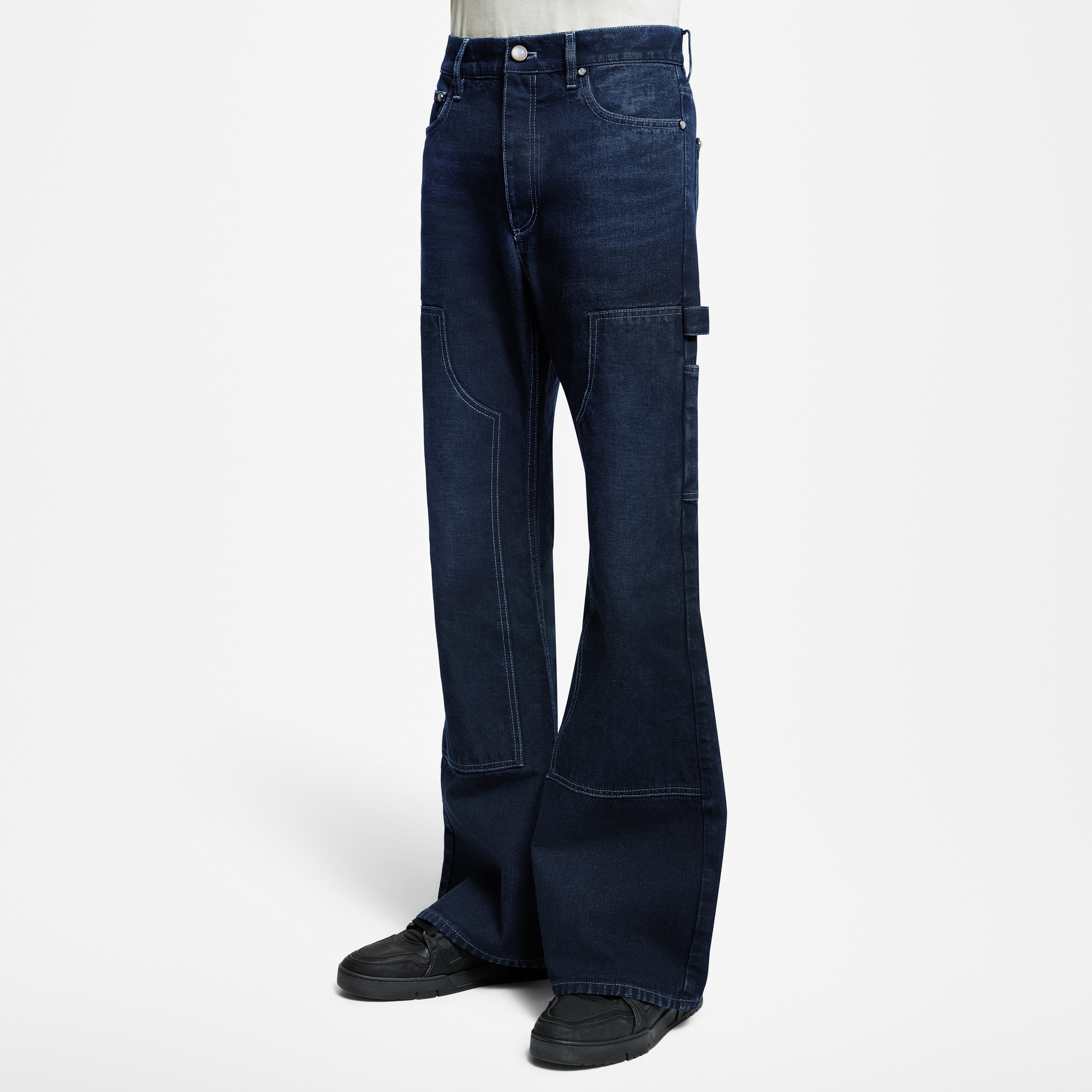 Pantalon carpenter en denim  Homme Prêt-à-porter Pièces en denim | LOUIS VUITTON (Zoom produit)
