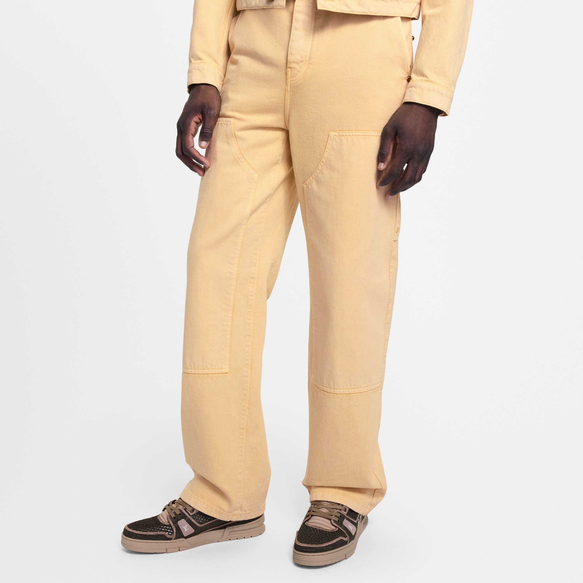 Pantalon carpenter en denim teint en plongée  Homme Prêt-à-porter Pièces en denim | LOUIS VUITTON (Zoom produit)