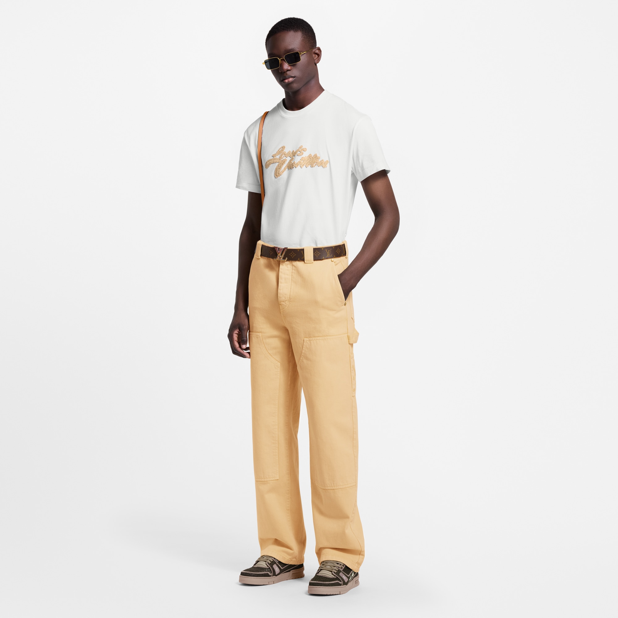 Pantalon carpenter en denim teint en plongée  Homme Prêt-à-porter Pièces en denim | LOUIS VUITTON (Zoom produit)