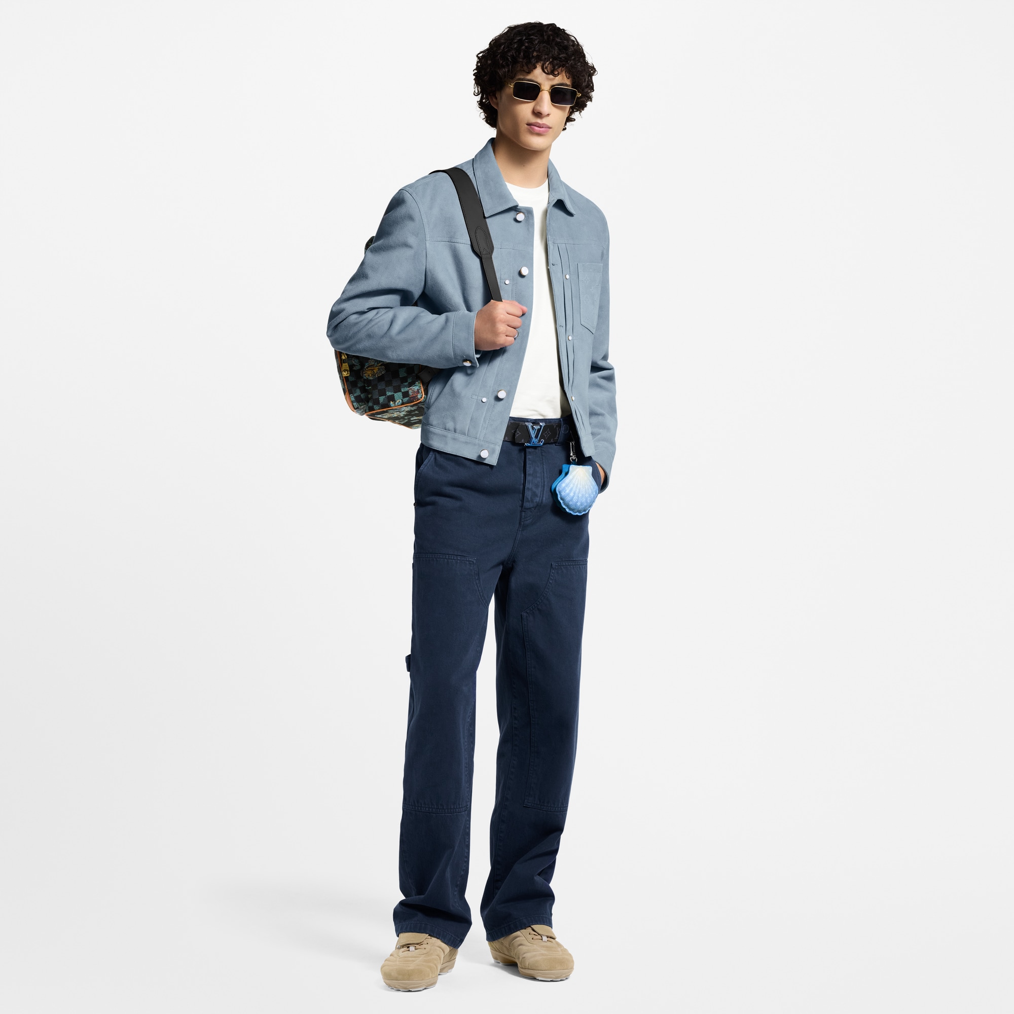 Pantalon carpenter en denim teint en plongée  Homme Prêt-à-porter Pièces en denim | LOUIS VUITTON (Zoom produit)