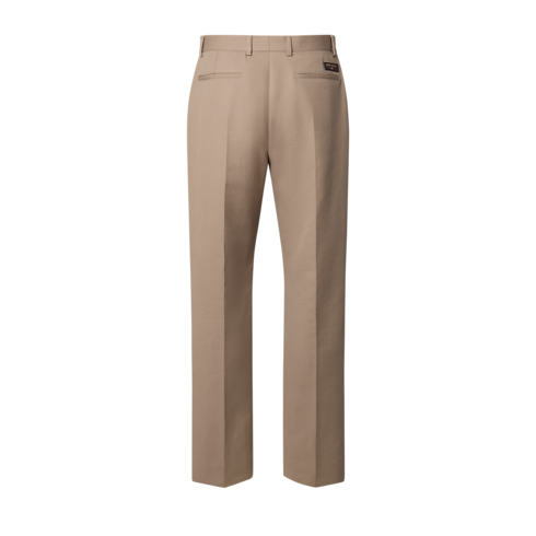 Pantalon chino classique en coton et cachemire vue arrière