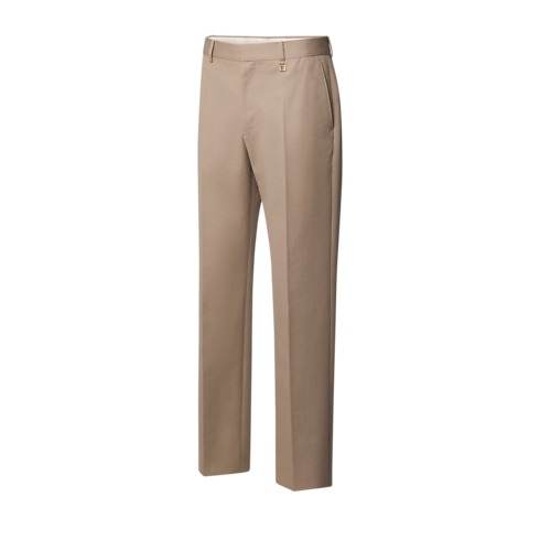 Pantalon chino classique en coton et cachemire vue latérale