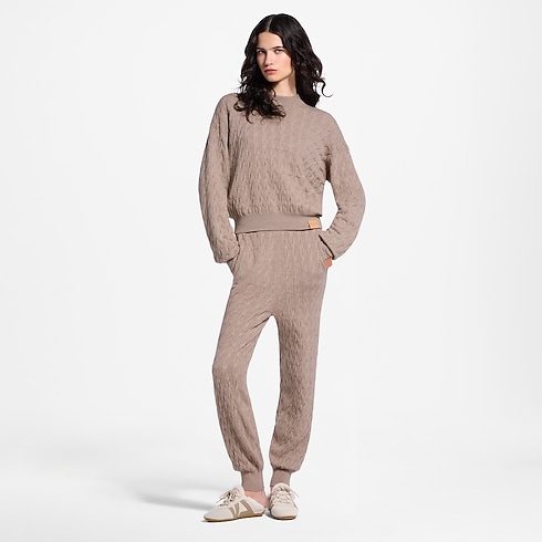 Pantalon de jogging en maille torsadée Femme Prêt-à-porter Maille | LOUIS VUITTON (Zoom produit)