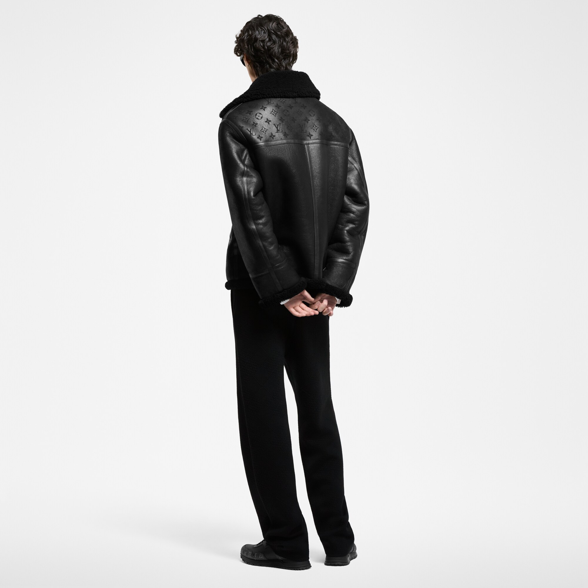 Pantalon de jogging texturé en laine mélangée  Homme Prêt-à-porter Tout le prêt-à-porter | LOUIS VUITTON (Zoom produit)