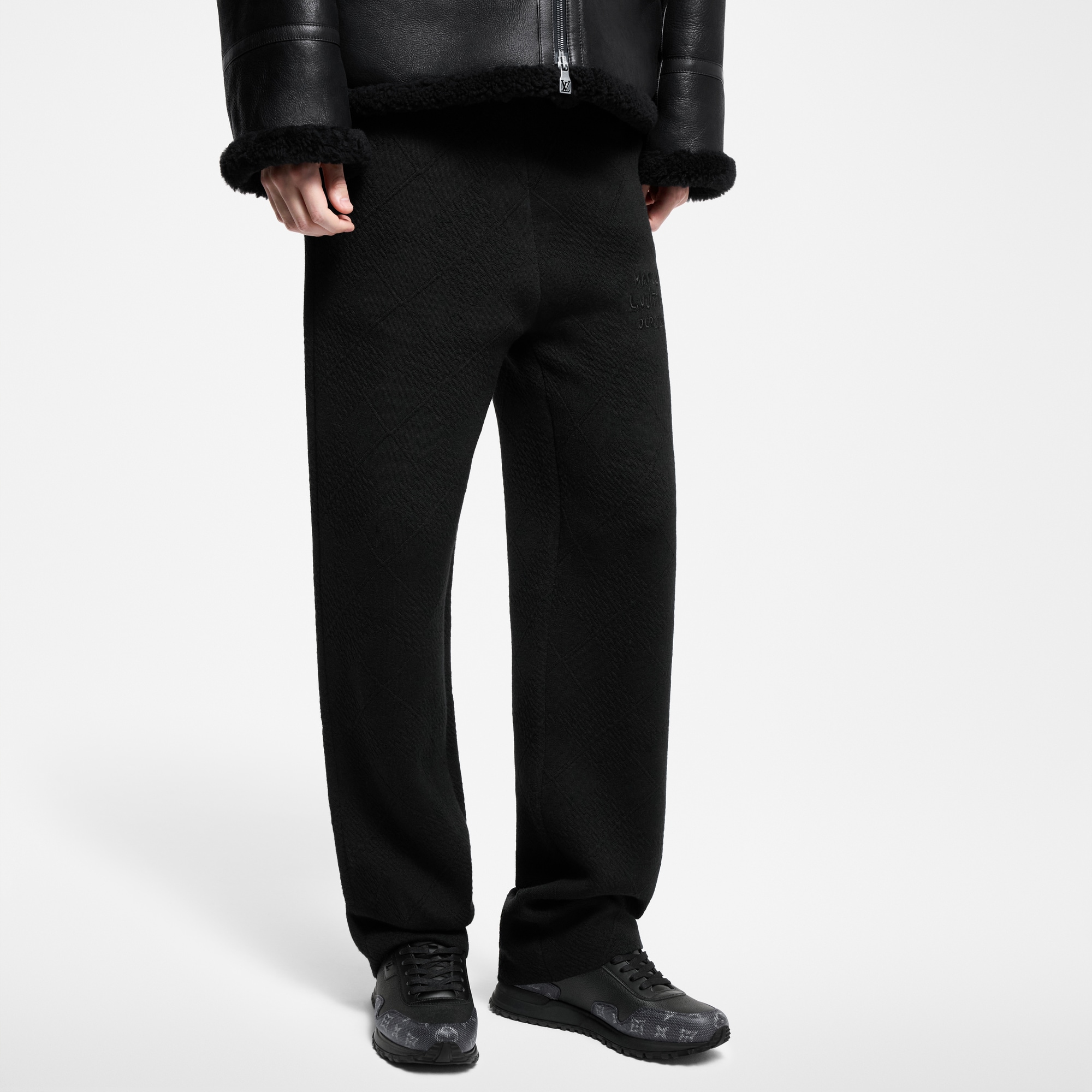 Pantalon de jogging texturé en laine mélangée  Homme Prêt-à-porter Tout le prêt-à-porter | LOUIS VUITTON (Zoom produit)