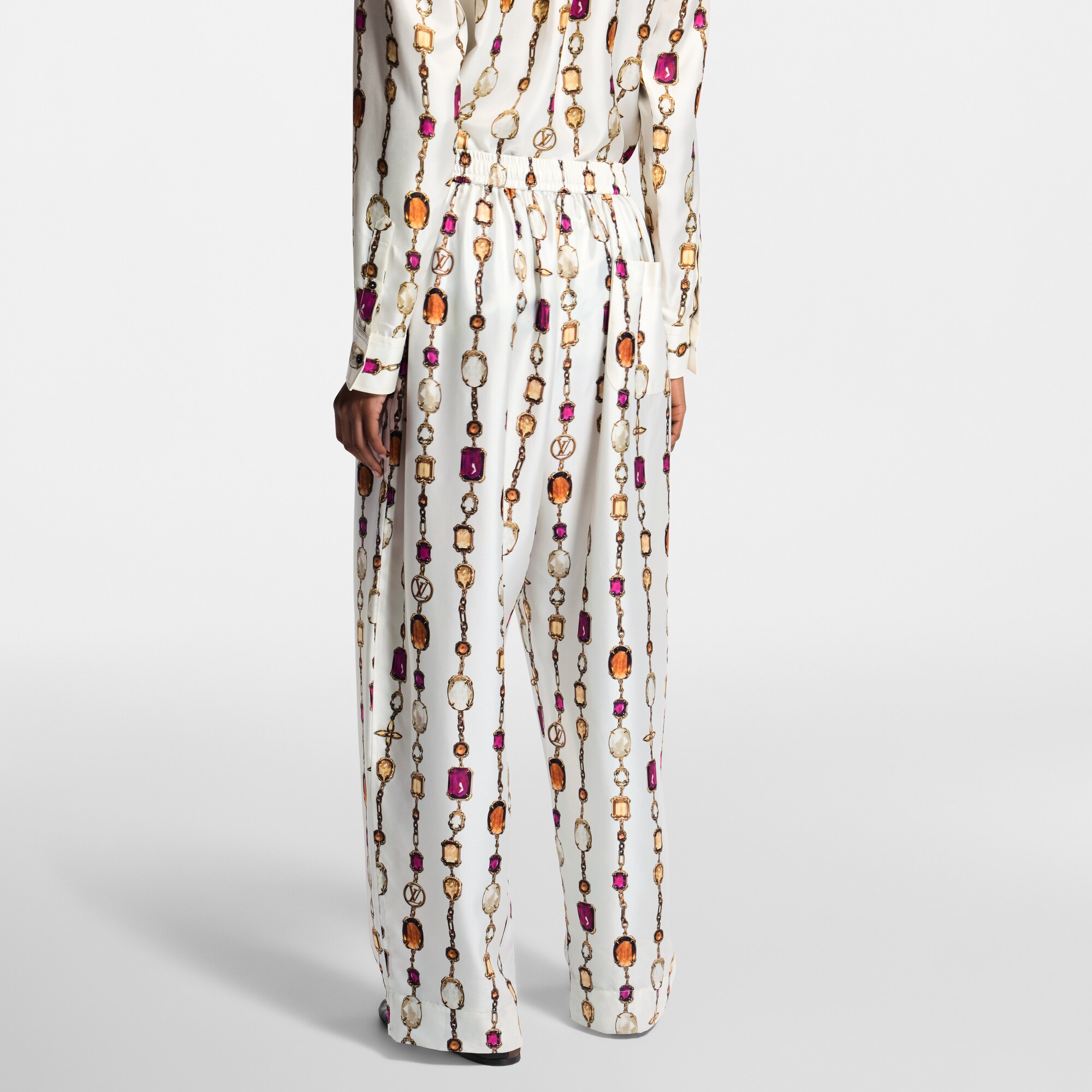 Pantalon de pyjama à imprimé collier  Femme Prêt-à-porter Pantalons | LOUIS VUITTON (Zoom produit)