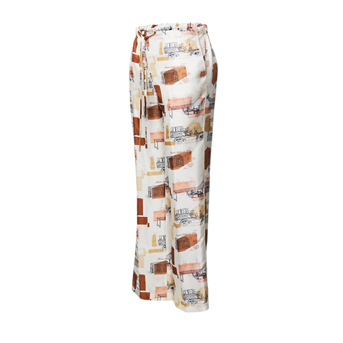 Pantalon de pyjama à imprimé malle Femme Prêt-à-porter Pantalons et shorts | LOUIS VUITTON (Zoom produit)