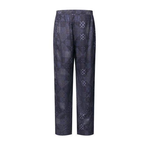 Pantalon de pyjama Damier en soie mélangée Homme Prêt-à-porter Tout le prêt-à-porter | LOUIS VUITTON (Zoom produit)
