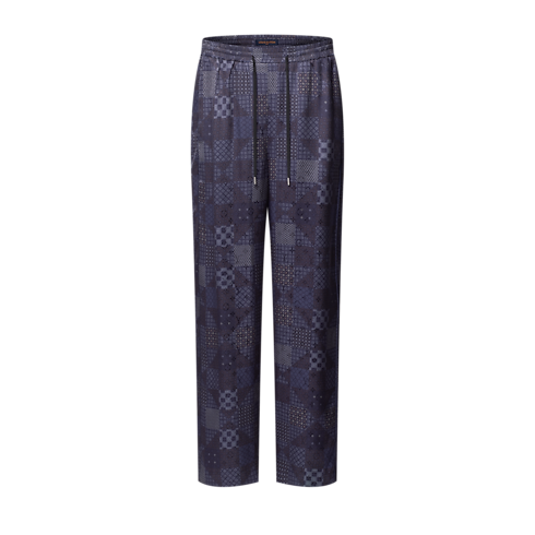 Pantalon de pyjama Damier en soie mélangée Homme Prêt-à-porter Tout le prêt-à-porter | LOUIS VUITTON (Zoom produit)