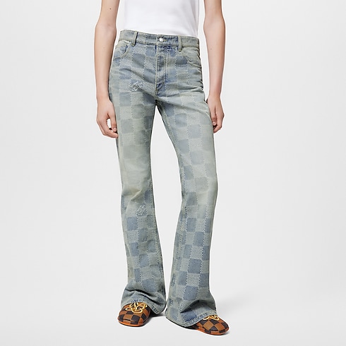 Pantalon denim évasé Damier Homme Prêt-à-porter Pièces en denim | LOUIS VUITTON (Zoom produit)
