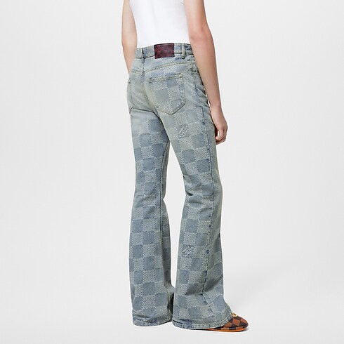 Pantalon denim évasé Damier Homme Prêt-à-porter Pièces en denim | LOUIS VUITTON (Zoom produit)