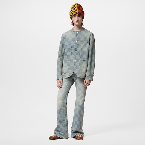 Pantalon denim évasé Damier Homme Prêt-à-porter Pièces en denim | LOUIS VUITTON (Zoom produit)