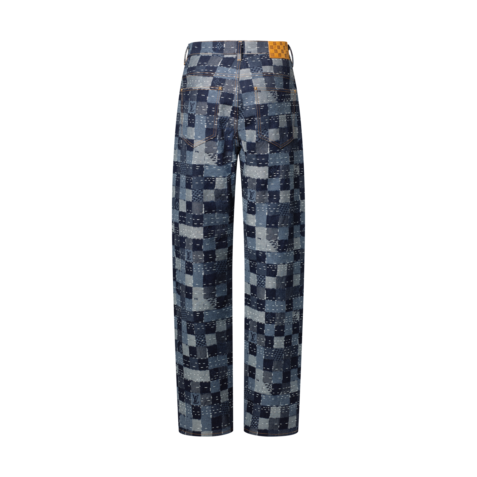 Pantalon droit Damier en denim  Homme Prêt-à-porter Pièces en denim | LOUIS VUITTON (Zoom produit)