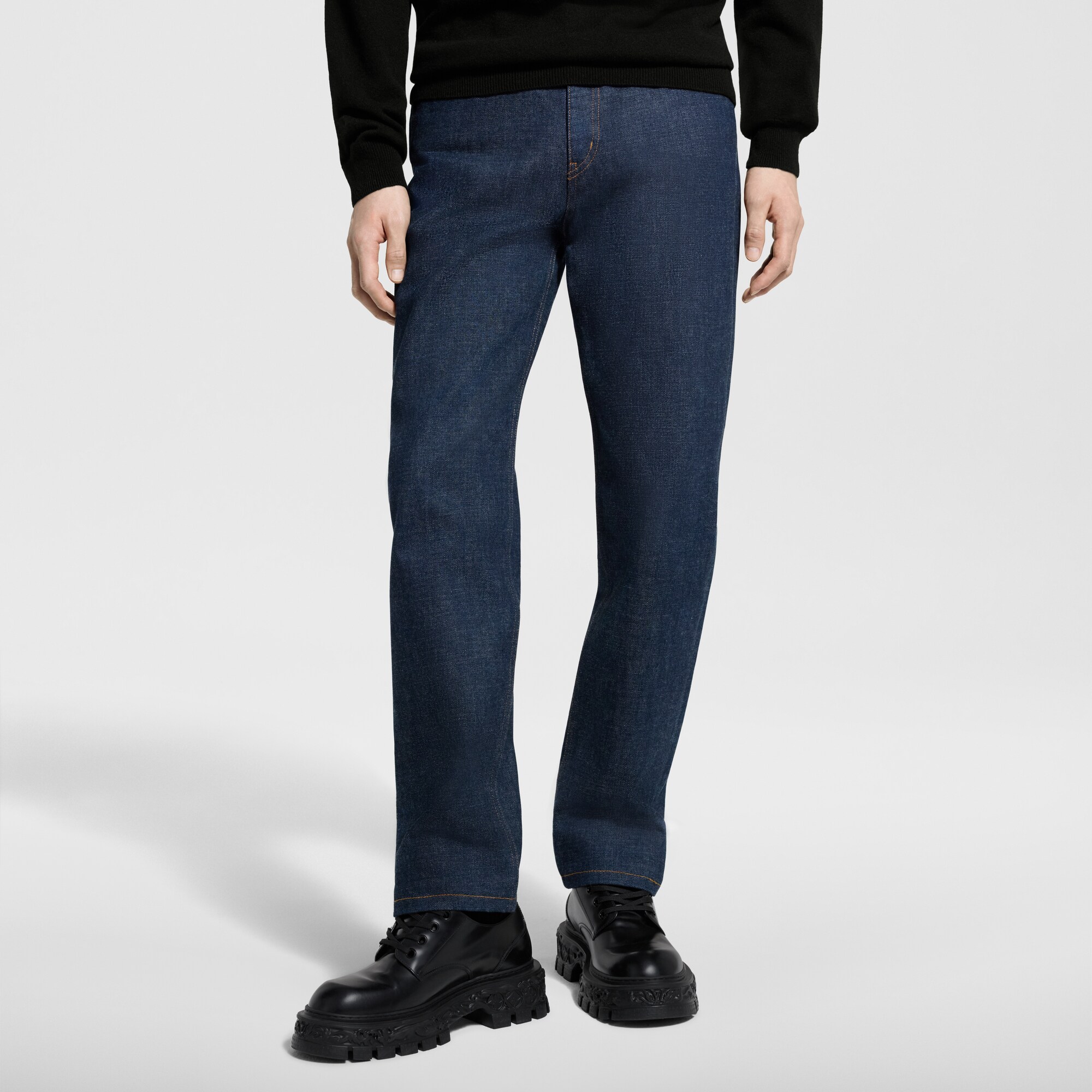 Pantalon en denim coupe standard  Homme Prêt-à-porter Pièces en denim | LOUIS VUITTON (Zoom produit)