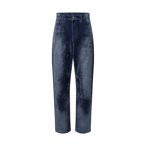 Pantalon en denim velours à détails Monogram Homme Prêt-à-porter Pièces en denim | LOUIS VUITTON (Zoom produit)