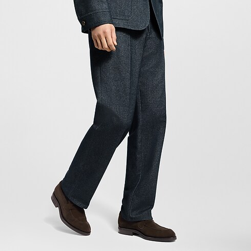 Pantalon formel en denim et cachemire Homme Prêt-à-porter Pièces en denim | LOUIS VUITTON (Zoom produit)
