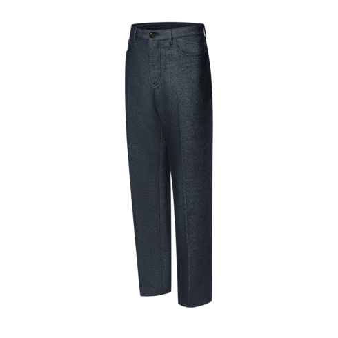 Pantalon formel en denim et cachemire Homme Prêt-à-porter Pièces en denim | LOUIS VUITTON (Zoom produit)