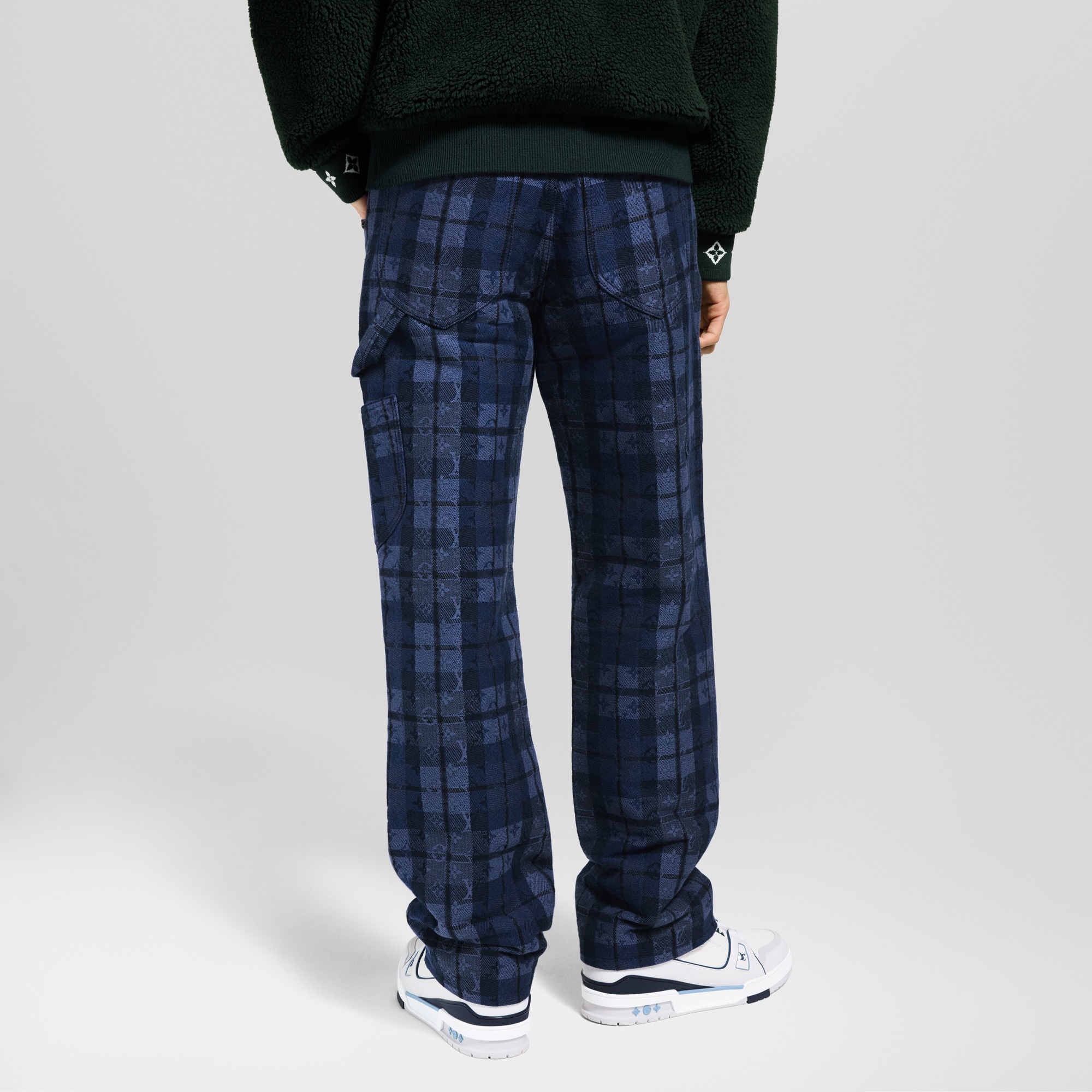 Pantalon Monogram Tartan en denim  Homme Prêt-à-porter Pièces en denim | LOUIS VUITTON (Zoom produit)