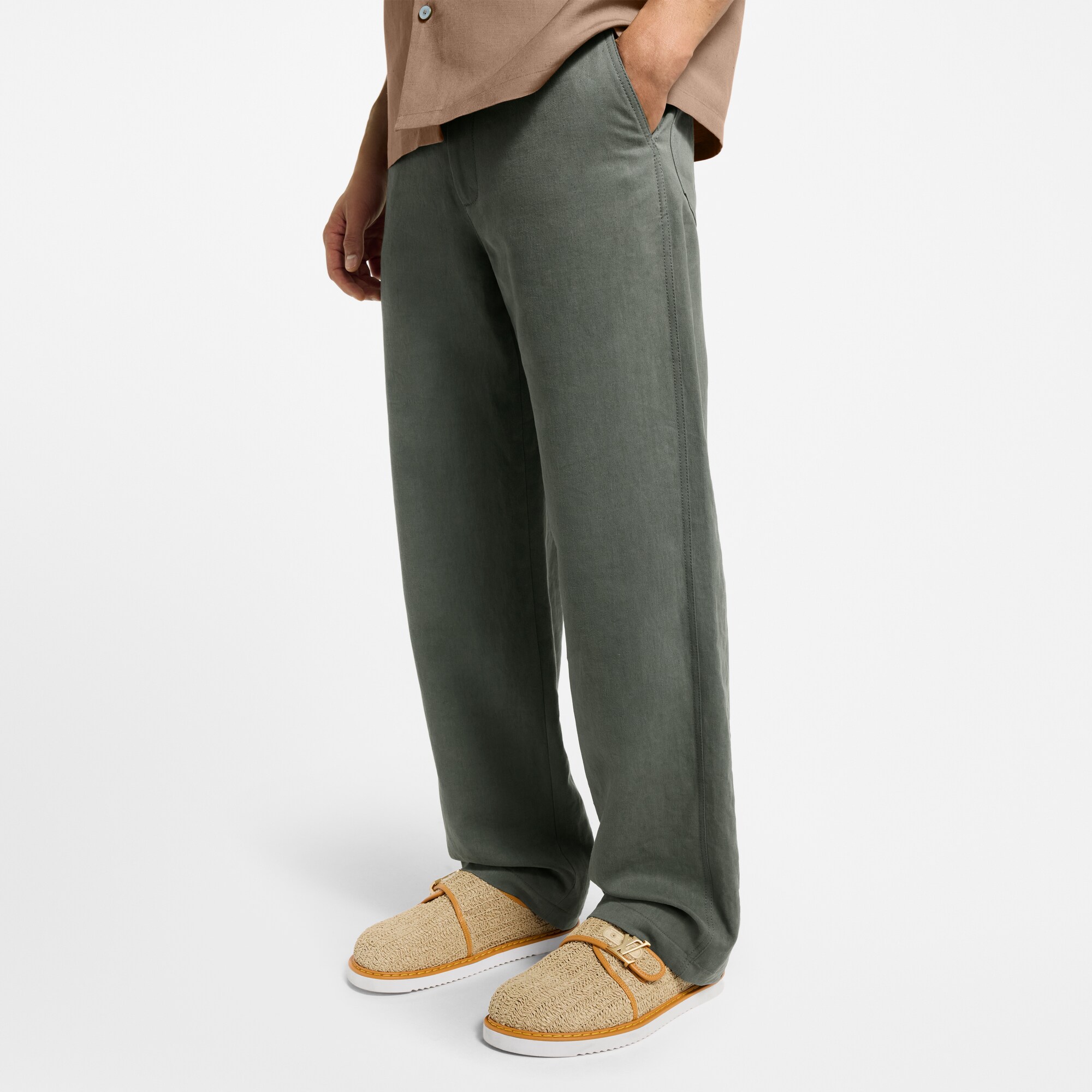 Pantalon workwear léger en lin  Homme Prêt-à-porter Pantalons | LOUIS VUITTON (Zoom produit)