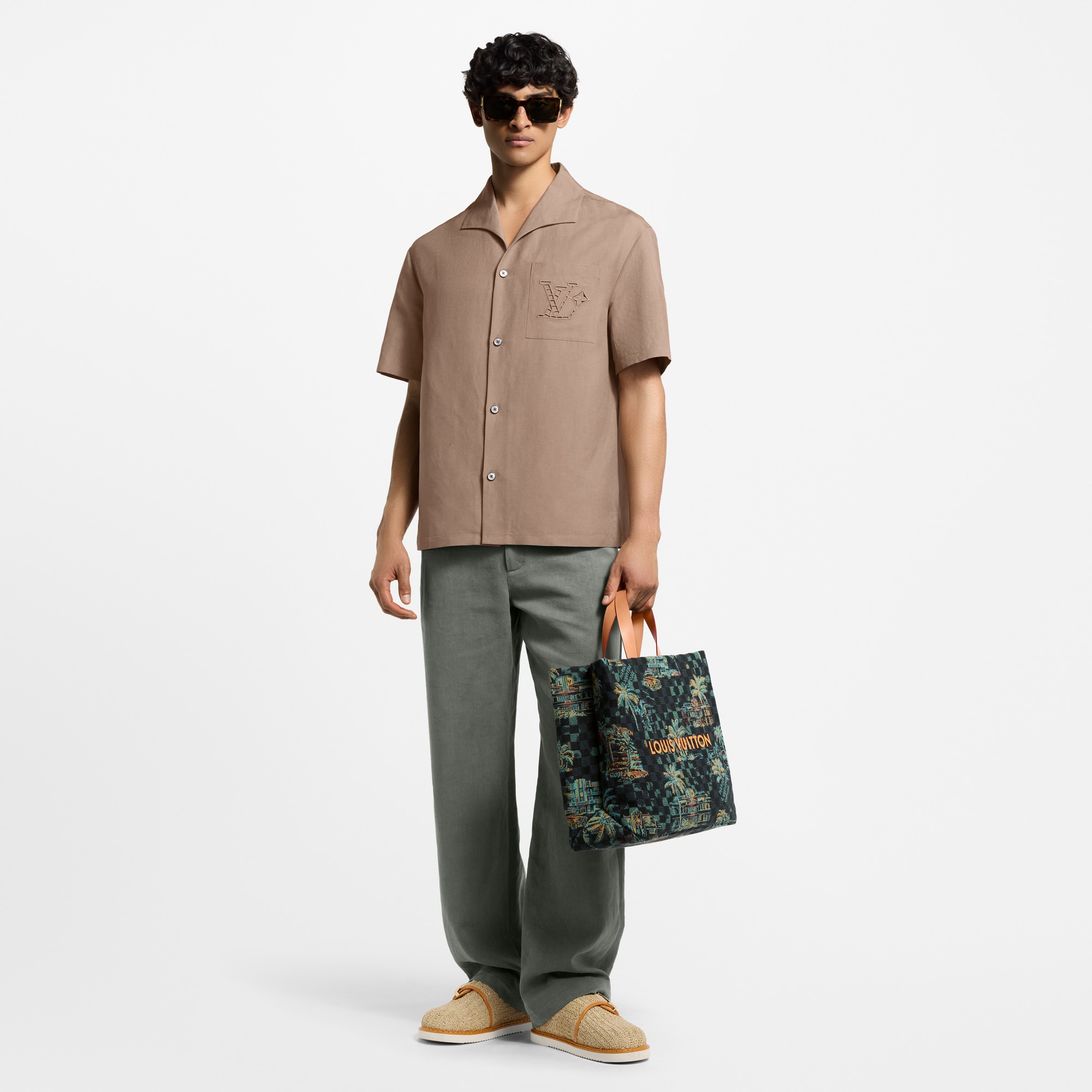 Pantalon workwear léger en lin  Homme Prêt-à-porter Pantalons | LOUIS VUITTON (Zoom produit)