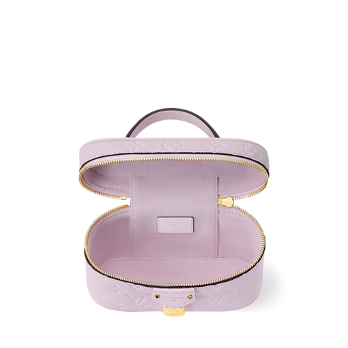 Pochette chaîne Vanity Cuir Monogram Empreinte Femme Portefeuilles et petite maroquinerie Portefeuille chaîne et micro sacs | LOUIS VUITTON (Zoom produit)