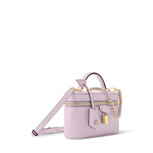 Pochette chaîne Vanity Cuir Monogram Empreinte Femme Portefeuilles et petite maroquinerie Portefeuille chaîne et micro sacs | LOUIS VUITTON (Zoom produit)