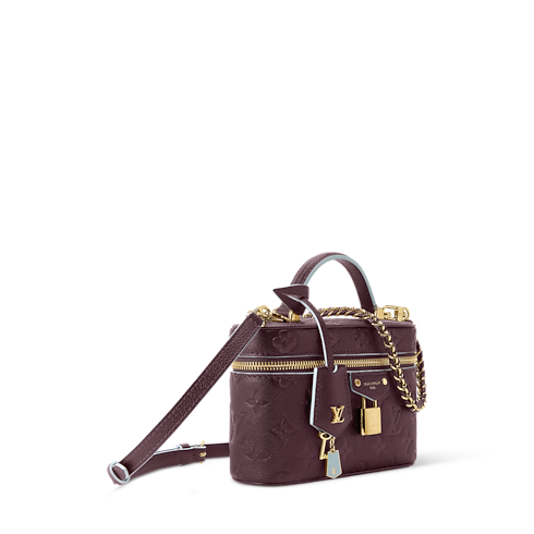 Pochette chaîne Vanity Cuir Monogram Empreinte Femme Portefeuilles et petite maroquinerie Portefeuille chaîne et micro sacs | LOUIS VUITTON (Zoom produit)