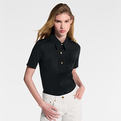 Polo en jersey technique Femme Prêt-à-porter Hauts | LOUIS VUITTON (Zoom produit)