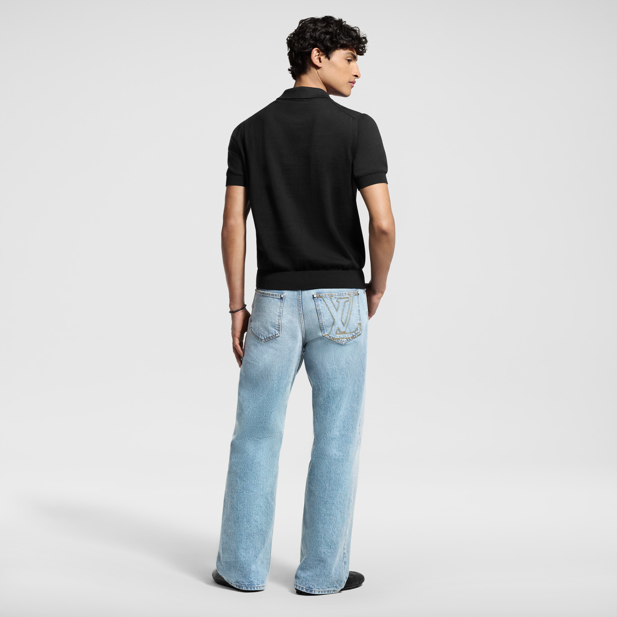 Polo manches courtes en cachemire et coton  Homme Prêt-à-porter T-shirts et polos | LOUIS VUITTON (Zoom produit)