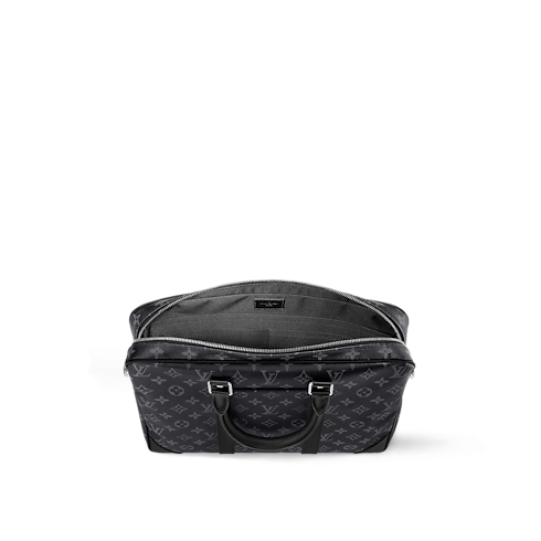 Porte-Documents Voyage PM Monogram Eclipse Homme Sacs Toutes les collections | LOUIS VUITTON (Zoom produit)