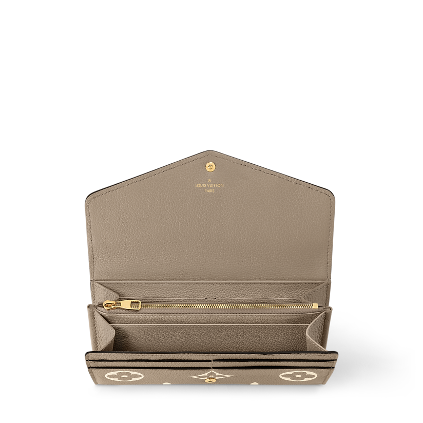 Portefeuille Compact En Cuir Bicolore Marron Nina Ricci - Occasion Très Bon état