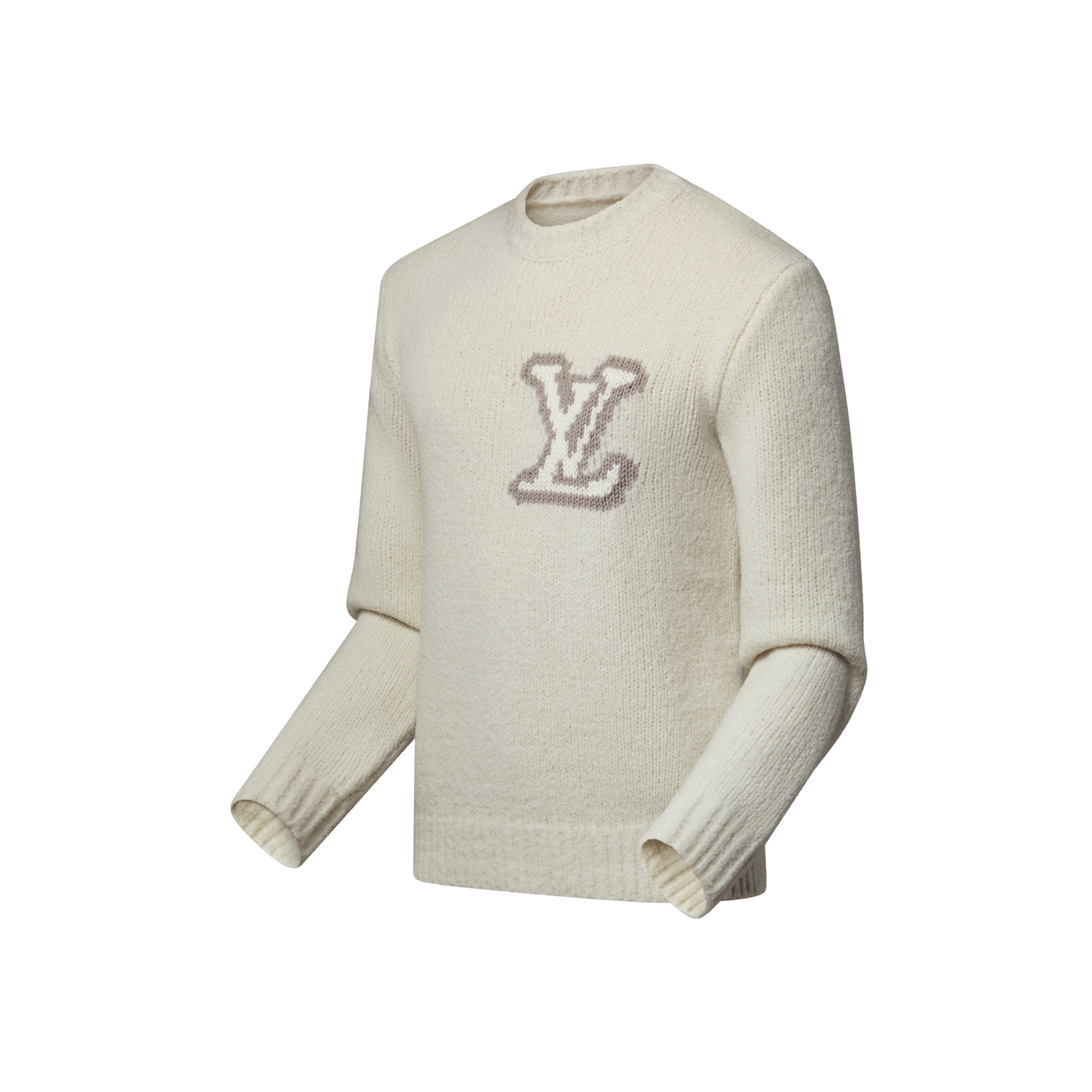 Pull à col rond LV Intarsia  Homme Prêt-à-porter Tout le prêt-à-porter | LOUIS VUITTON (Zoom produit)