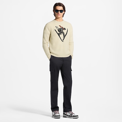 Pull à motif emblématique en intarsia Homme Prêt-à-porter Tout le prêt-à-porter | LOUIS VUITTON (Zoom produit)