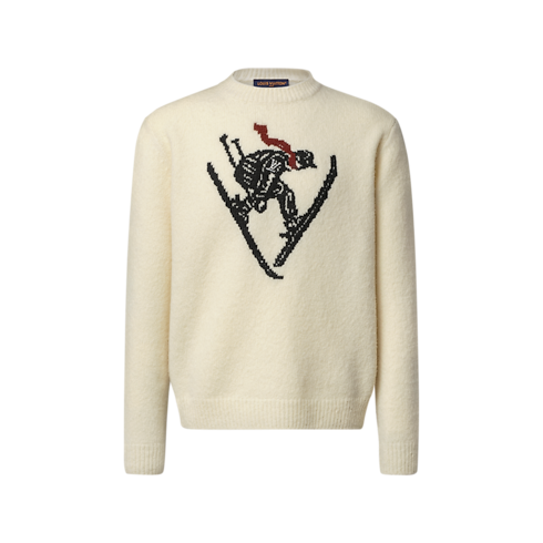 Pull à motif emblématique en intarsia Homme Prêt-à-porter Tout le prêt-à-porter | LOUIS VUITTON (Zoom produit)
