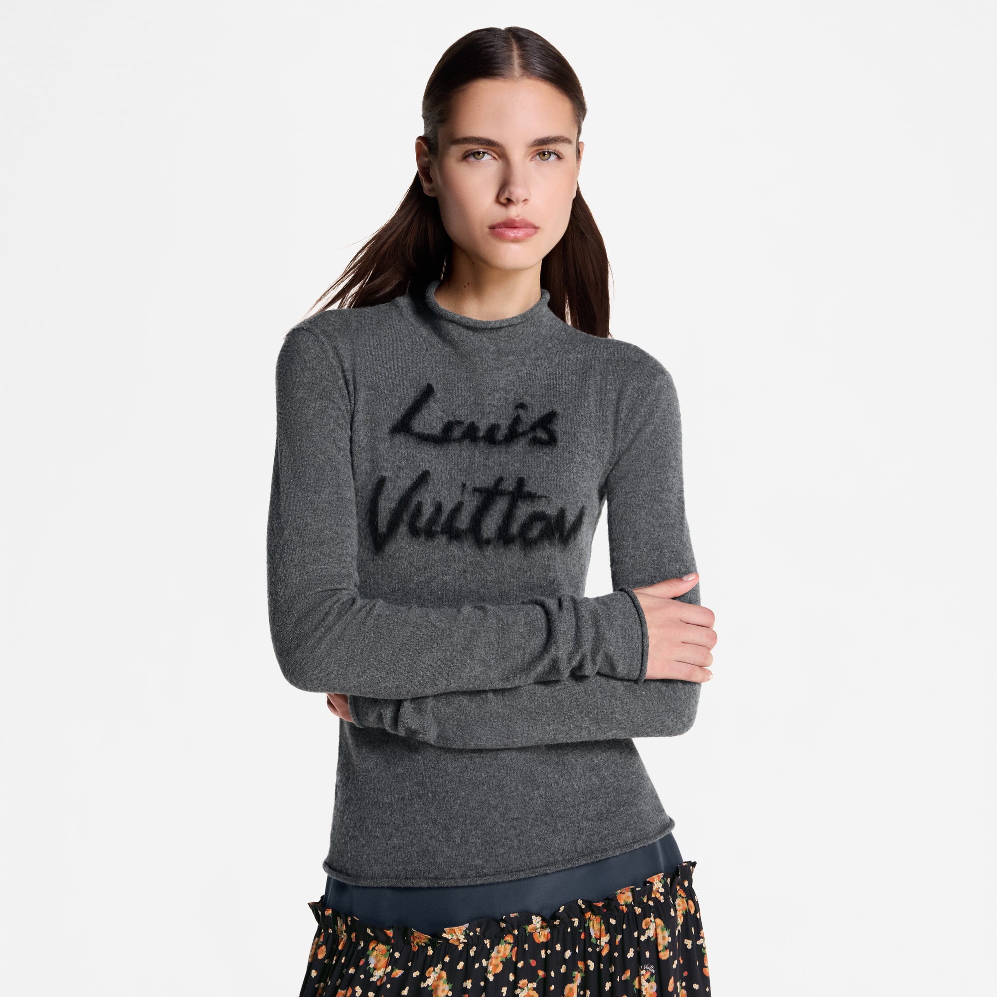 Pull à signature en maille brossée  Femme Prêt-à-porter Maille | LOUIS VUITTON (Zoom produit)