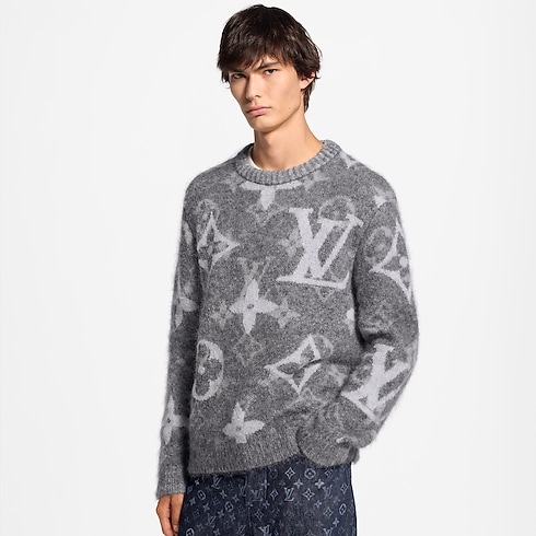 Pull col rond Monogram à manches longues vue recadrée