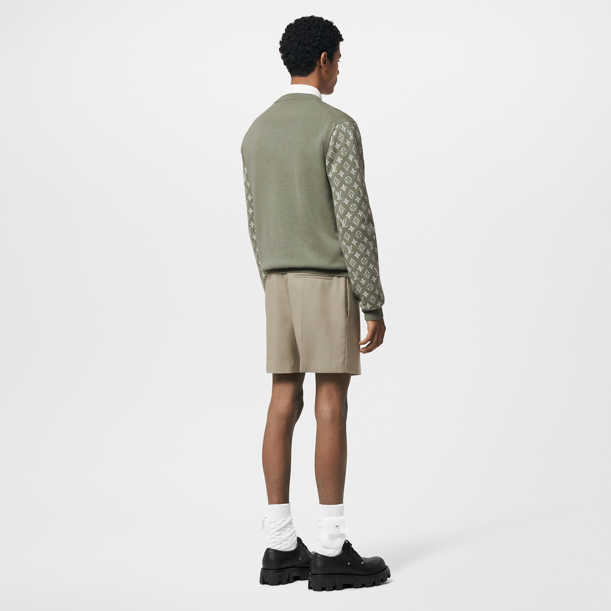 Pull col rond Monogram en cachemire mélangé  Homme Prêt-à-porter T-shirts et polos | LOUIS VUITTON (Zoom produit)